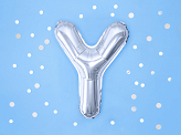 Foil Balloon Letter ''Y'', 35cm, silver
