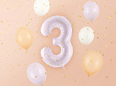 Foil Balloon Number ''3'', 72cm, purple