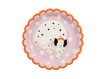 Paper plates Dalmatian, 18x18 cm, mix (1 pkt / 6 pc.)