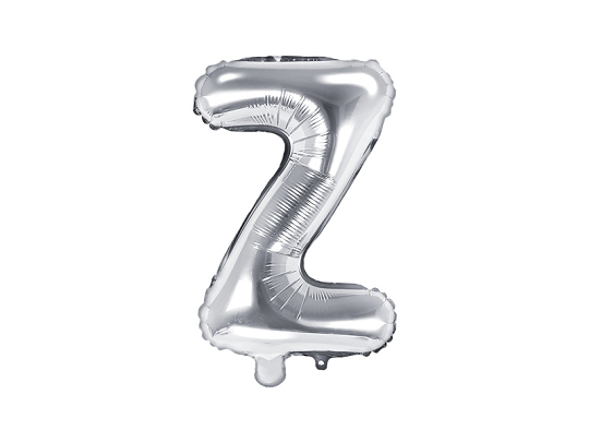 Foil Balloon Letter ''Z'', 35cm, silver