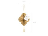 Paper honeycomb ornament Lantern, beige, 13,2x15cm