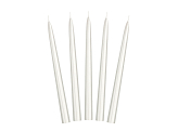 Taper candles, metallic, pearl, 24cm (1 pkt / 10 pc.)