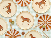 Plates Horse, mix, 23 cm (1 pkt / 6 pc.)