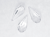 Pendants Drops, colourless, 23 x 51mm (1 pkt / 5 pc.)