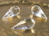 Pendants Drops, colourless, 23 x 51mm (1 pkt / 5 pc.)