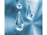 Pendants Drops, colourless, 23 x 51mm (1 pkt / 5 pc.)