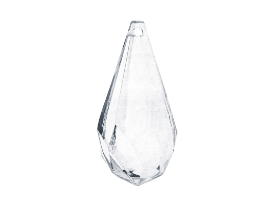 Pendants Drops, colourless, 23 x 51mm (1 pkt / 5 pc.)