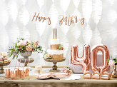 Foil Balloon Number ''4'', 35cm, rose gold