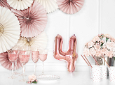 Foil Balloon Number ''4'', 35cm, rose gold