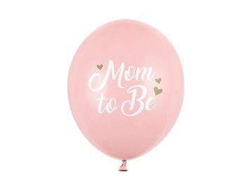 Balloons 30 cm, Mom to Be, Pastel Pale Pink (1 pkt / 50 pc.)
