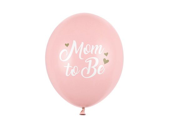 Balloons 30 cm, Mom to Be, Pastel Pale Pink (1 pkt / 50 pc.)