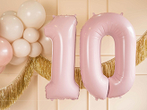 Foil Balloon Number ''0'',72cm, light pink