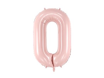 Foil Balloon Number ''0'',72cm, light pink