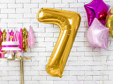 Foil Balloon Number ''7'', 86cm, gold