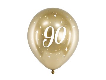 Glossy Balloons 30cm, 90, gold (1 pkt / 6 pc.)