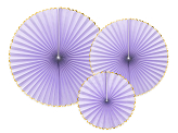 Decorative Rosettes Yummy, light lilac (1 pkt / 3 pc.)