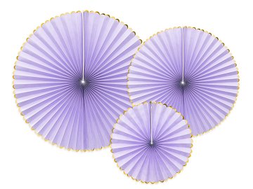 Decorative Rosettes Yummy, light lilac (1 pkt / 3 pc.)