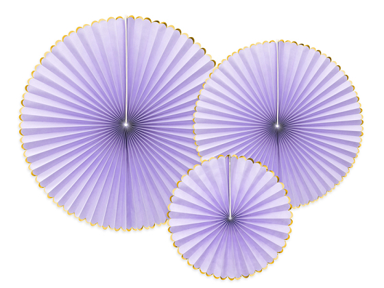 Decorative Rosettes Yummy, light lilac (1 pkt / 3 pc.)