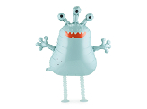 Foil balloon Alien, 58x60 cm, mix