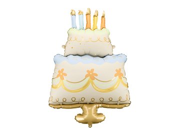 Foil Balloon Cake, 62x104 cm, mix