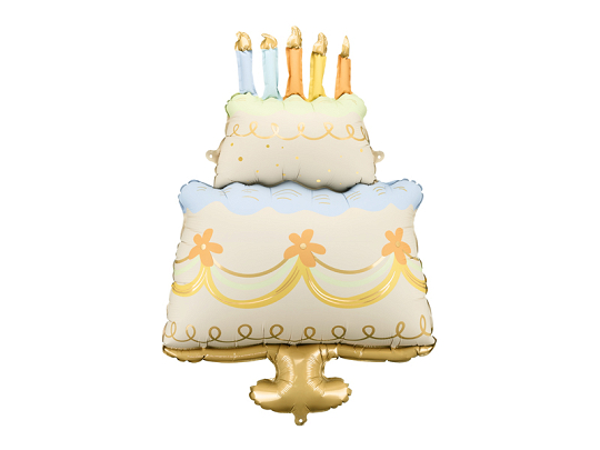 Foil Balloon Cake, 62x104 cm, mix
