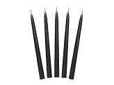 Taper candle, matt, black, 24cm (1 pkt / 10 pc.)