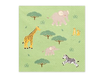 Napkins Safari, 33x33 cm, mix (1 pkt / 12 pc.)