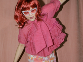 Cleopatra wig, strawberry pink
