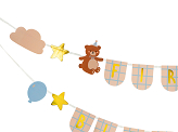 First Birthday Banner with Bears, 2.55 m