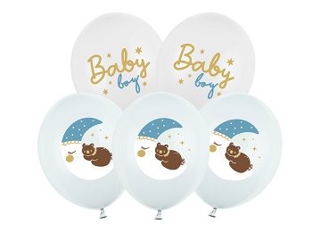 Balloons 30 cm, Baby boy, mix (1 pkt / 6 pc.)