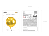 Round foil balloon, 45 cm, gold