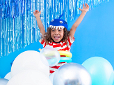Party curtain, blue, 0.9 x 2.5m