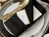 Fabric napkins, black, 35 x 35cm (1 pkt / 25 pc.)