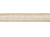 Jute tape with lace, 5x500cm