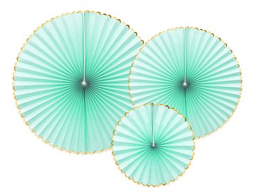 Decorative Rosettes Yummy, mint (1 pkt / 3 pc.)