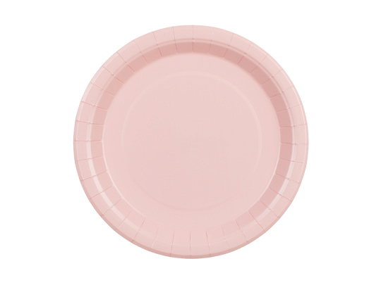 Paper Plates, light pink, 23 cm (1 pkt / 6 pc.)