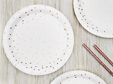 Plates Polka Dots, white, 18cm (1 pkt / 6 pc.)