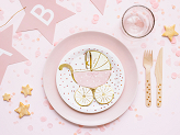 Plates Polka Dots, white, 18cm (1 pkt / 6 pc.)
