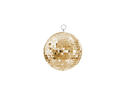 Disco mirror ball, champagne gold, 20 cm