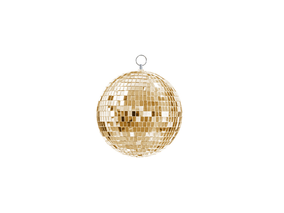 Disco mirror ball, champagne gold, 20 cm