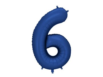 Foil Balloon Number '6', 86cm, navy