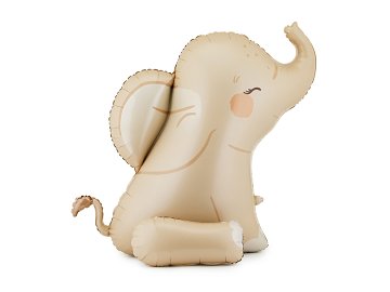 Foil balloon Elephant, 84x90 cm, beige