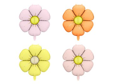 Foil balloons for Daisy garlands, diameter 65 cm, mix (1 pkt / 4 pc.)