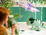 Foil balloon Triceratops, 101 x 60.5cm, green