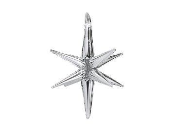 3D foil balloon Star, 70cm, silver