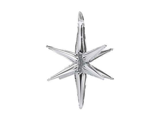 3D foil balloon Star, 70cm, silver
