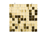 Panel with sequins, squares, cold gold, 30x30 cm