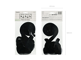 Birthday swirls for the 60th birthday with bows, black, 50 cm (1 pkt / 5 pc.)