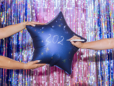 Foil balloon Star with marker, 51 cm, navy blue