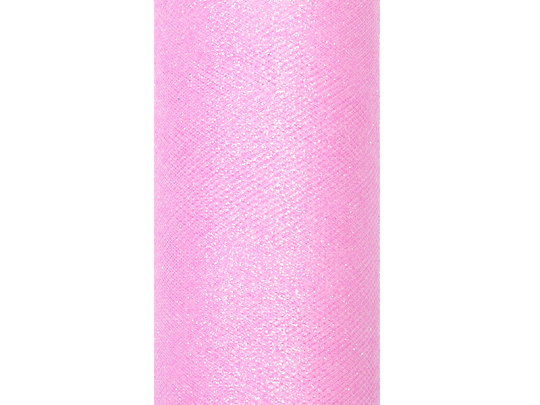 Tulle Glittery, light pink, 0.15 x 9m (1 pc. / 9 lm)